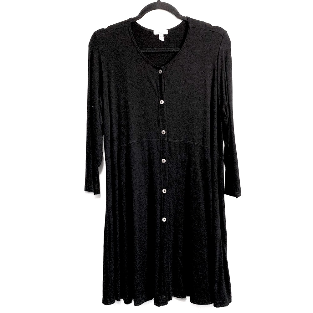 Heartstring Black Swing Dress